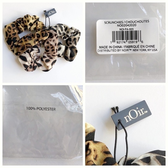 nOir Ombre Leopard Scrunchies - Picture 12 of 12
